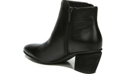 Franco Sarto Sarto Kinga Block Heel Bootie Black Leather