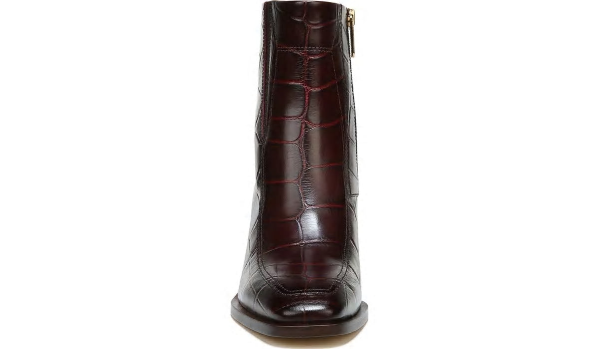 Franco Sarto Sarto Romana Block Heel Bootie Burgundy Leather