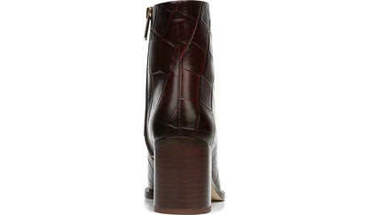 Franco Sarto Sarto Romana Block Heel Bootie Burgundy Leather