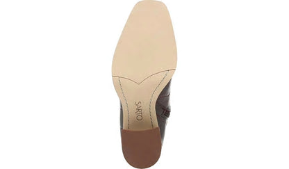 Franco Sarto Sarto Romana Block Heel Bootie Burgundy Leather