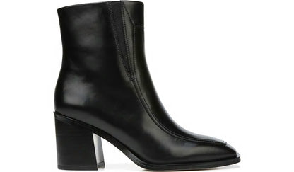 Franco Sarto Sarto Romana Block Heel Bootie Black Leather