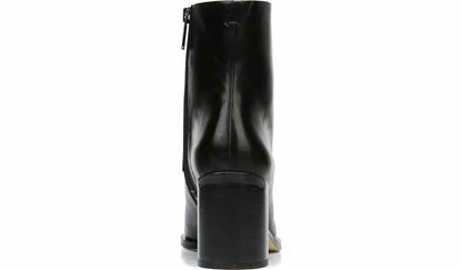Franco Sarto Sarto Romana Block Heel Bootie Black Leather