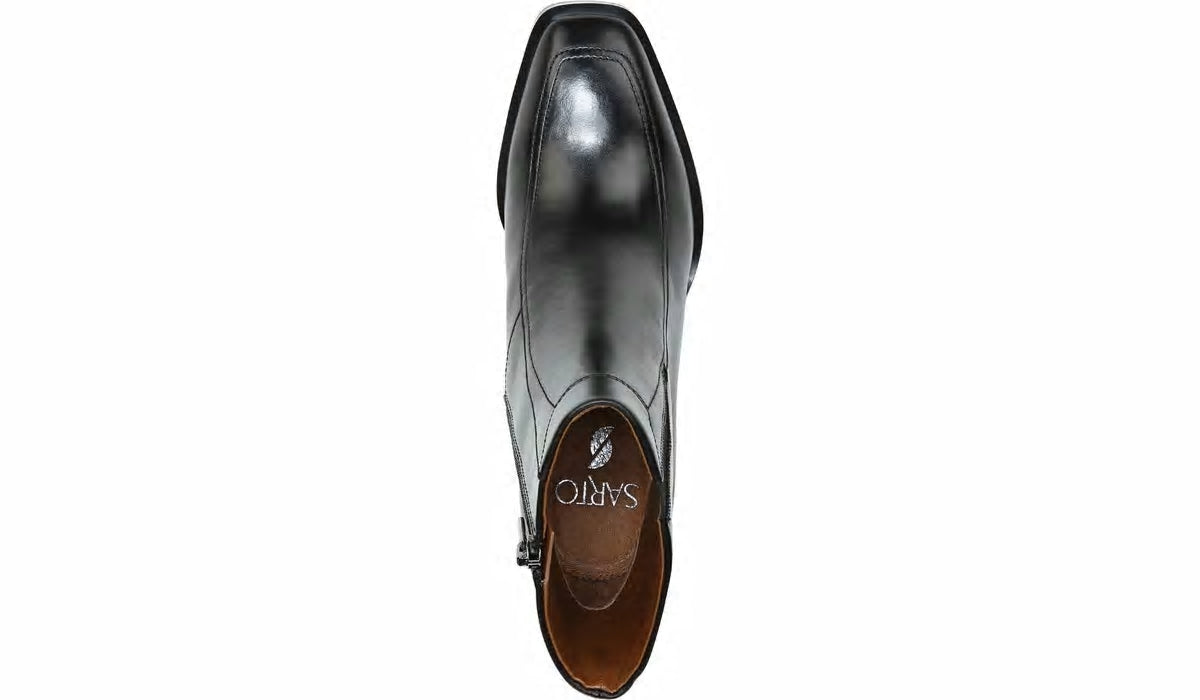 Franco Sarto Sarto Romana Block Heel Bootie Black Leather