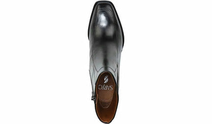 Franco Sarto Sarto Romana Block Heel Bootie Black Leather
