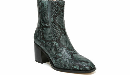 Franco Sarto Sarto Romana Block Heel Bootie Teal Leather
