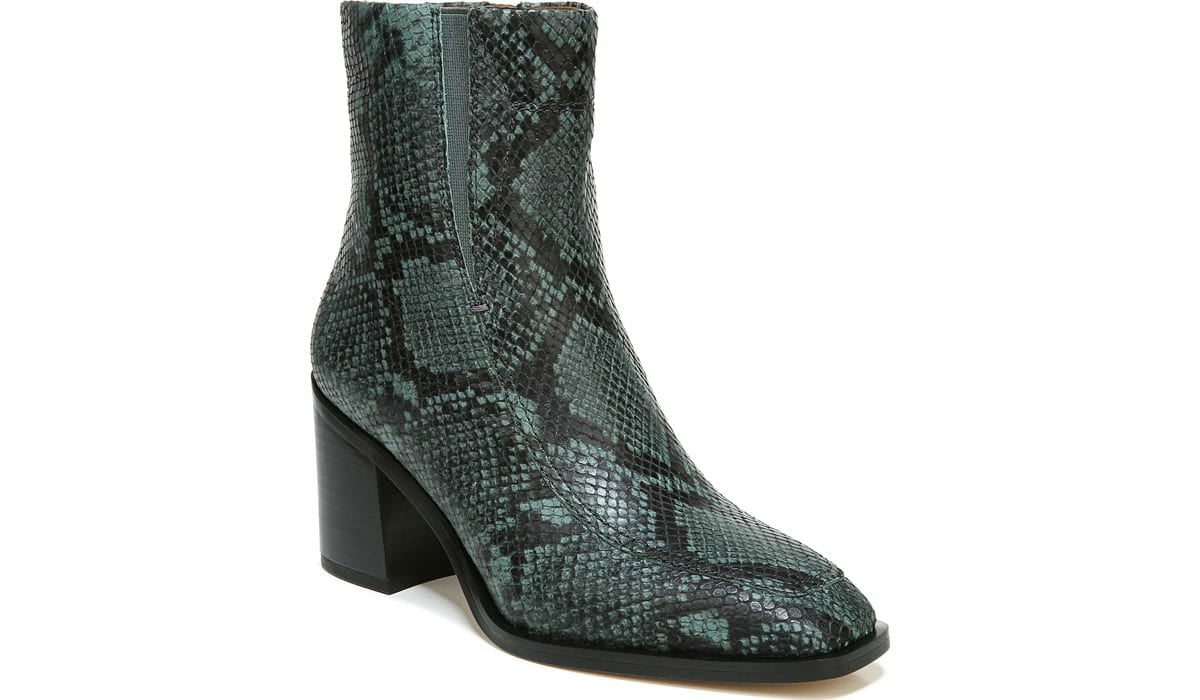 Franco Sarto Sarto Romana Block Heel Bootie Teal Leather