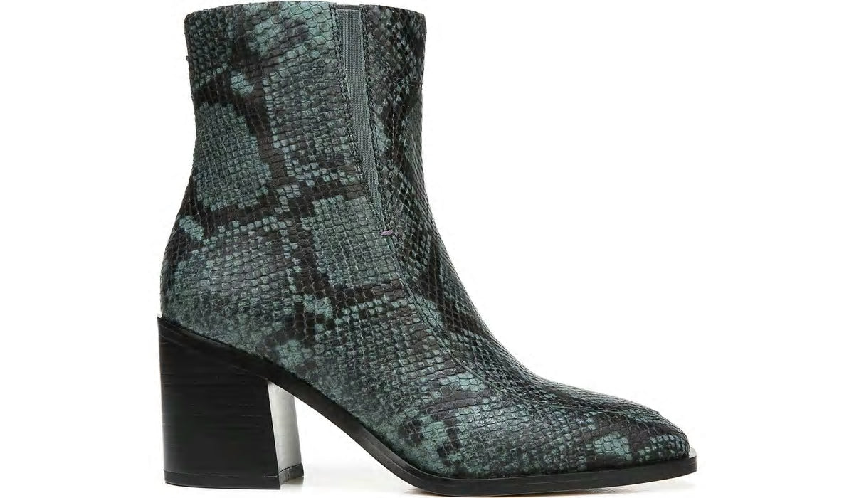 Franco Sarto Sarto Romana Block Heel Bootie Teal Leather