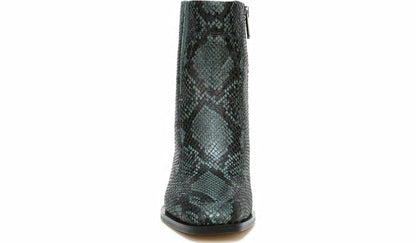 Franco Sarto Sarto Romana Block Heel Bootie Teal Leather