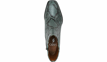 Franco Sarto Sarto Romana Block Heel Bootie Teal Leather