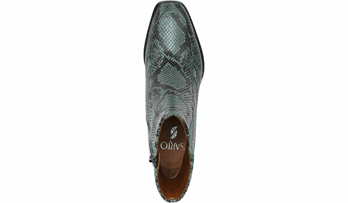 Franco Sarto Sarto Romana Block Heel Bootie Teal Leather