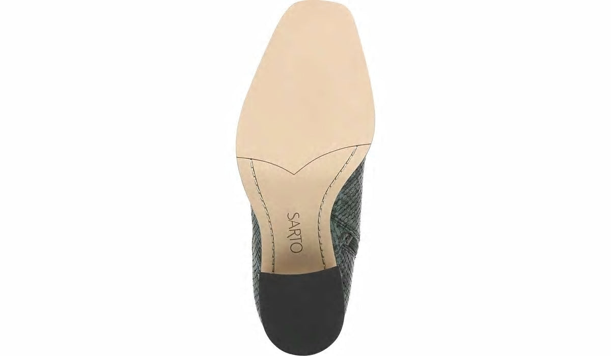 Franco Sarto Sarto Romana Block Heel Bootie Teal Leather