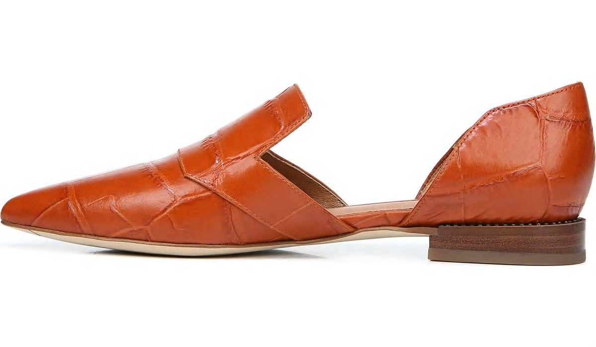 Franco Sarto Sarto Toby D'Orsay Flat Dark Orange Leather