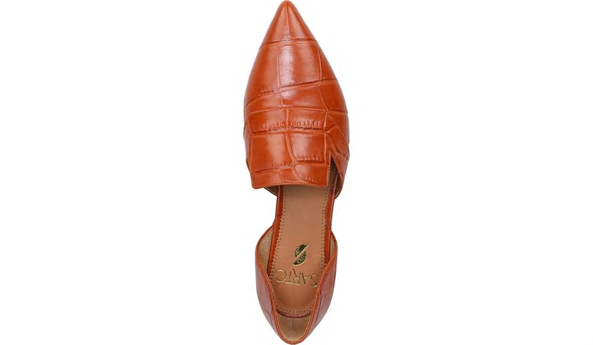 Franco Sarto Sarto Toby D'Orsay Flat Dark Orange Leather