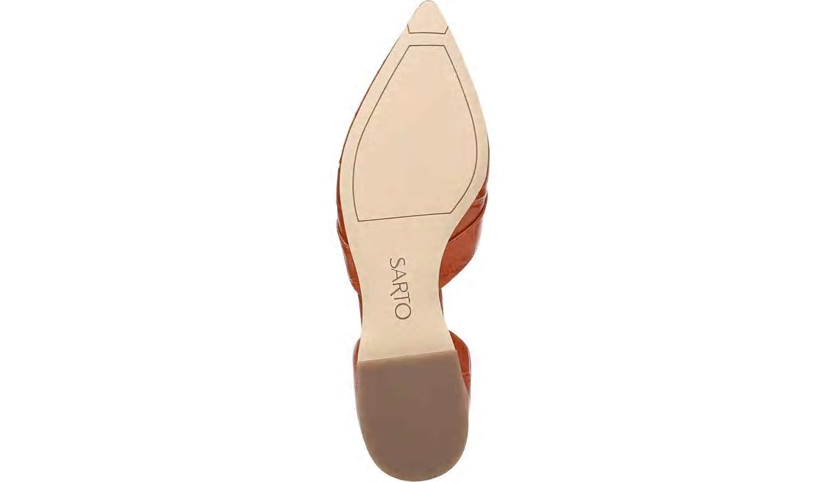 Franco Sarto Sarto Toby D'Orsay Flat Dark Orange Leather