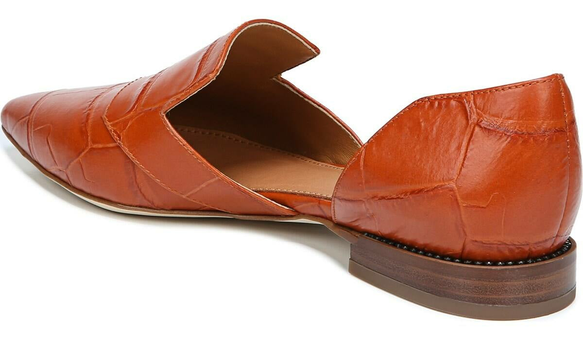 Franco Sarto Sarto Toby D'Orsay Flat Dark Orange Leather