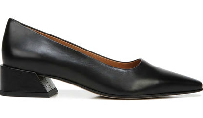 Franco Sarto Sarto Modena Block Heel Pump Black Leather
