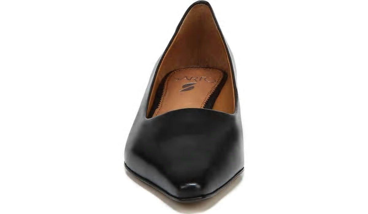 Franco Sarto Sarto Modena Block Heel Pump Black Leather
