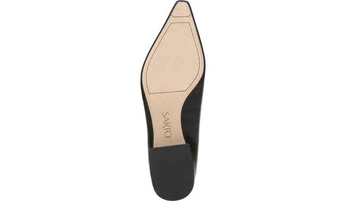 Franco Sarto Sarto Modena Block Heel Pump Black Leather