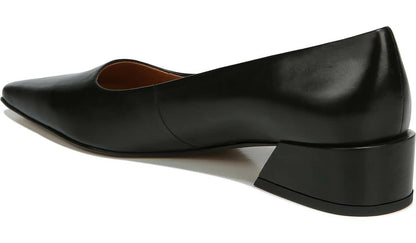 Franco Sarto Sarto Modena Block Heel Pump Black Leather