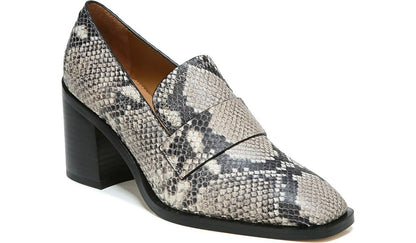 Franco Sarto Sarto Renato Block Heel Pump Roccia Snake Print Leather