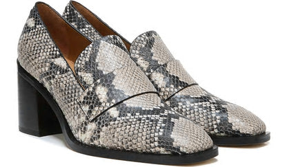 Franco Sarto Sarto Renato Block Heel Pump Roccia Snake Print Leather