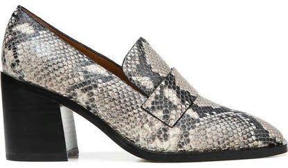 Franco Sarto Sarto Renato Block Heel Pump Roccia Snake Print Leather