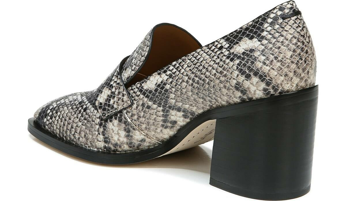 Franco Sarto Sarto Renato Block Heel Pump Roccia Snake Print Leather
