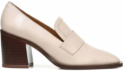 Franco Sarto Sarto Renato Block Heel Pump Bone Leather