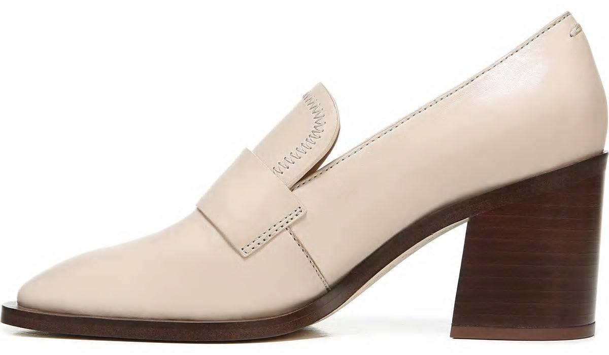 Franco Sarto Sarto Renato Block Heel Pump Bone Leather