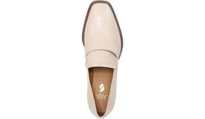 Franco Sarto Sarto Renato Block Heel Pump Bone Leather