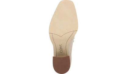 Franco Sarto Sarto Renato Block Heel Pump Bone Leather
