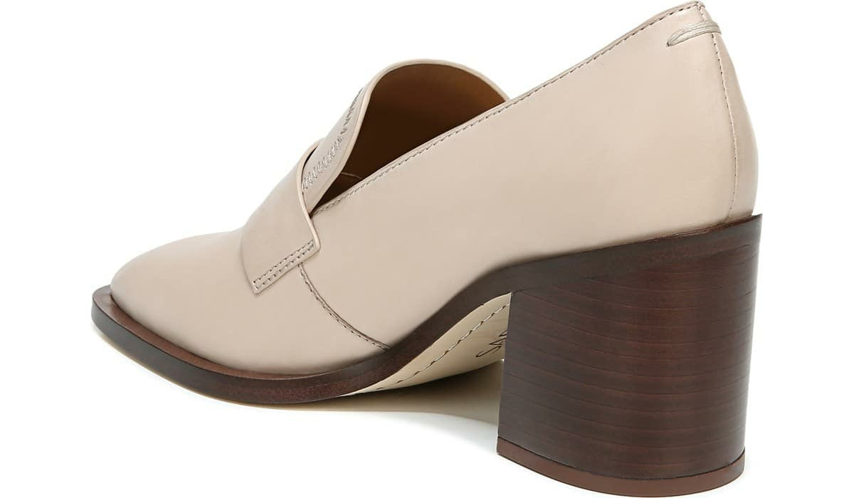 Franco Sarto Sarto Renato Block Heel Pump Bone Leather