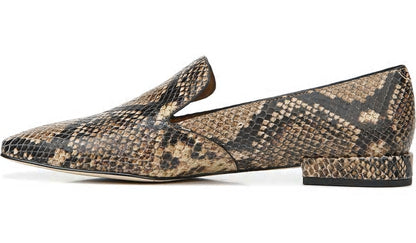 Franco Sarto Sarto Parma 2 Flat Beige Snake Print Leather