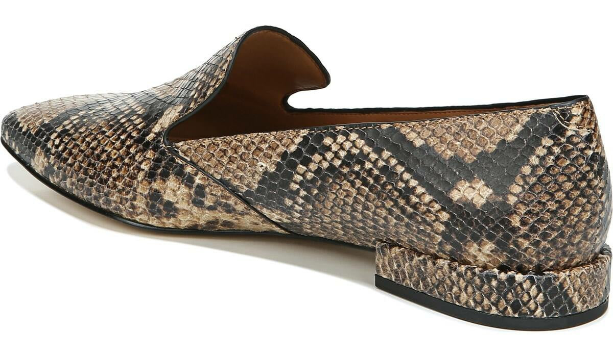 Franco Sarto Sarto Parma 2 Flat Beige Snake Print Leather