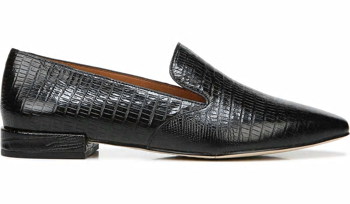 Franco Sarto Sarto Parma 2 Flat Black Snake Print Leather