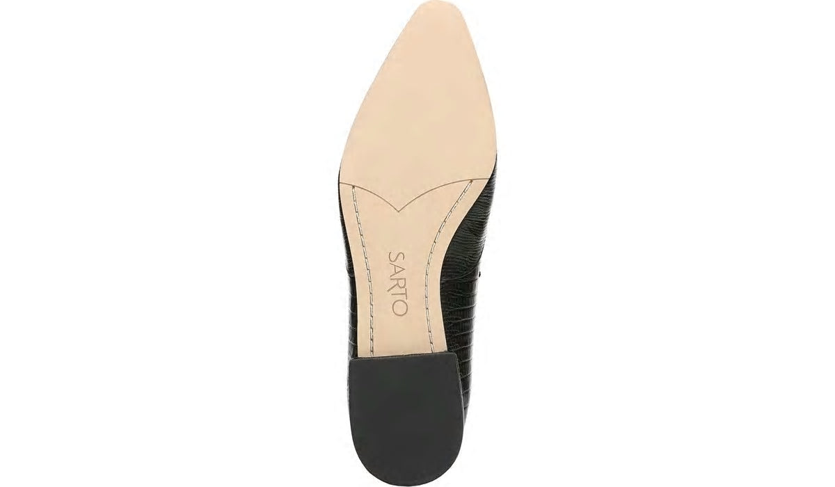 Franco Sarto Sarto Parma 2 Flat Black Snake Print Leather