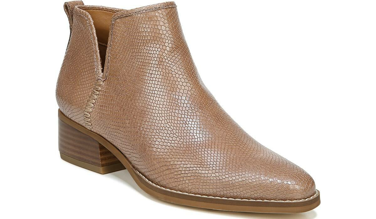 Franco Sarto Sarto Asti Ankle Boot Taupe Snake Print Leather