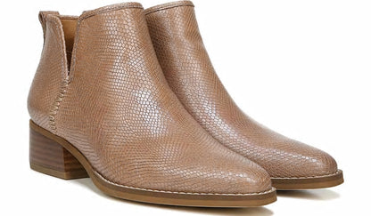 Franco Sarto Sarto Asti Ankle Boot Taupe Snake Print Leather