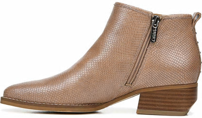 Franco Sarto Sarto Asti Ankle Boot Taupe Snake Print Leather