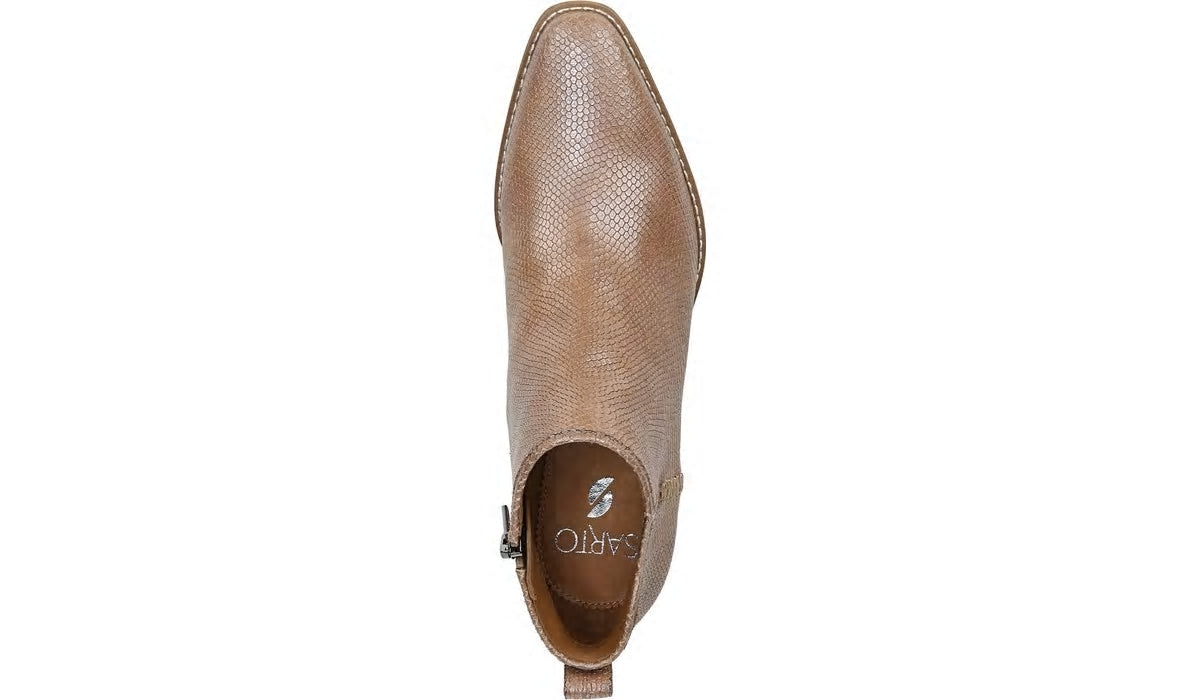 Franco Sarto Sarto Asti Ankle Boot Taupe Snake Print Leather