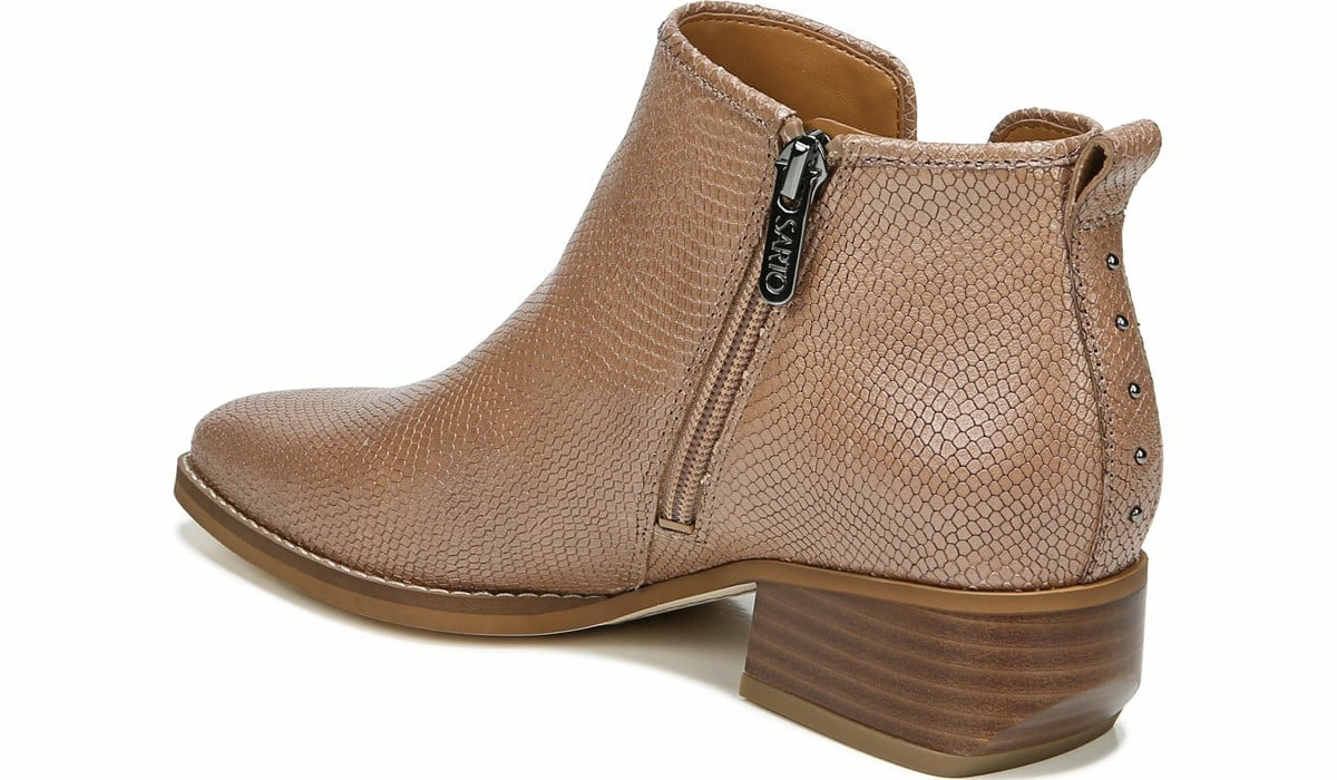 Franco Sarto Sarto Asti Ankle Boot Taupe Snake Print Leather