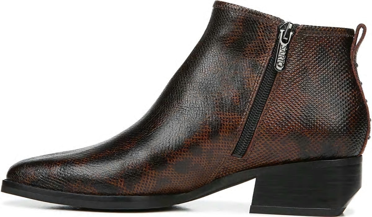 Franco Sarto Sarto Asti Ankle Boot Espresso Snake Print Leather