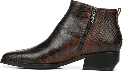 Franco Sarto Sarto Asti Ankle Boot Espresso Snake Print Leather