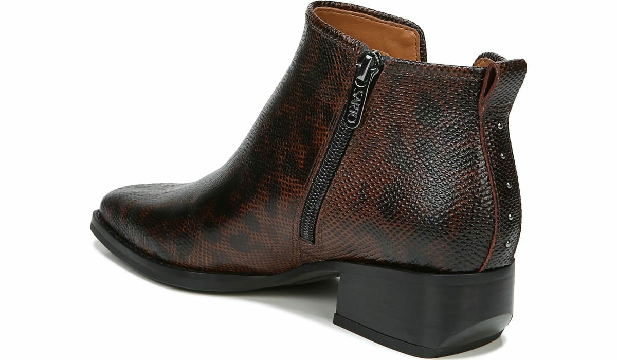 Franco Sarto Sarto Asti Ankle Boot Espresso Snake Print Leather