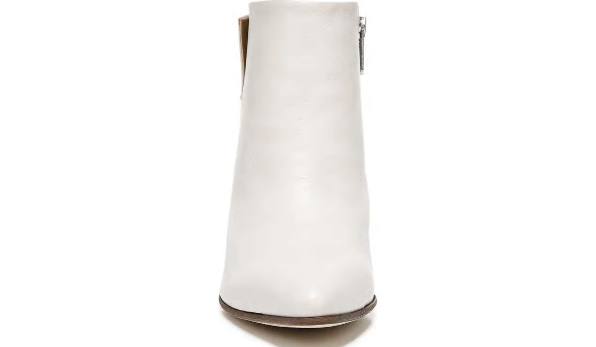 Franco Sarto Sarto Kinga Block Heel Bootie Ecru Leather