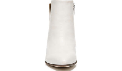 Franco Sarto Sarto Kinga Block Heel Bootie Ecru Leather