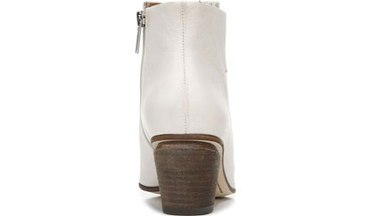 Franco Sarto Sarto Kinga Block Heel Bootie Ecru Leather
