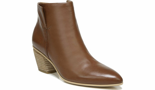 Franco Sarto Sarto Kinga Block Heel Bootie Walnut Leather