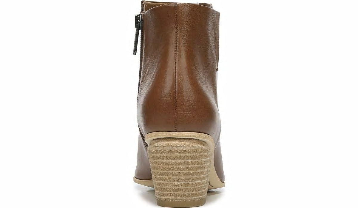 Franco Sarto Sarto Kinga Block Heel Bootie Walnut Leather