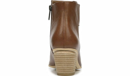 Franco Sarto Sarto Kinga Block Heel Bootie Walnut Leather
